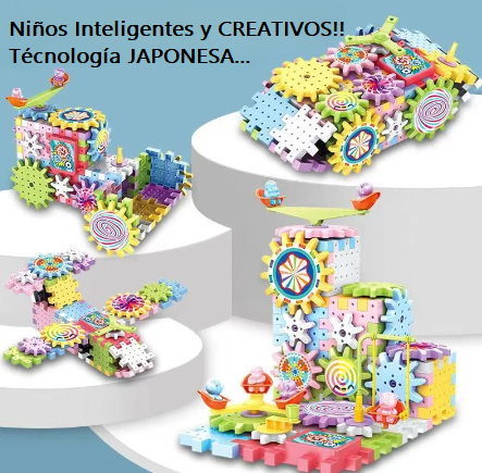 🧩Bloques de Construcción 3D de Engranajes Intercambiables Eléctricos  🧠🧩🥳A SÓLO S/75.90 - Tus Hijos Más Inteligentes!!